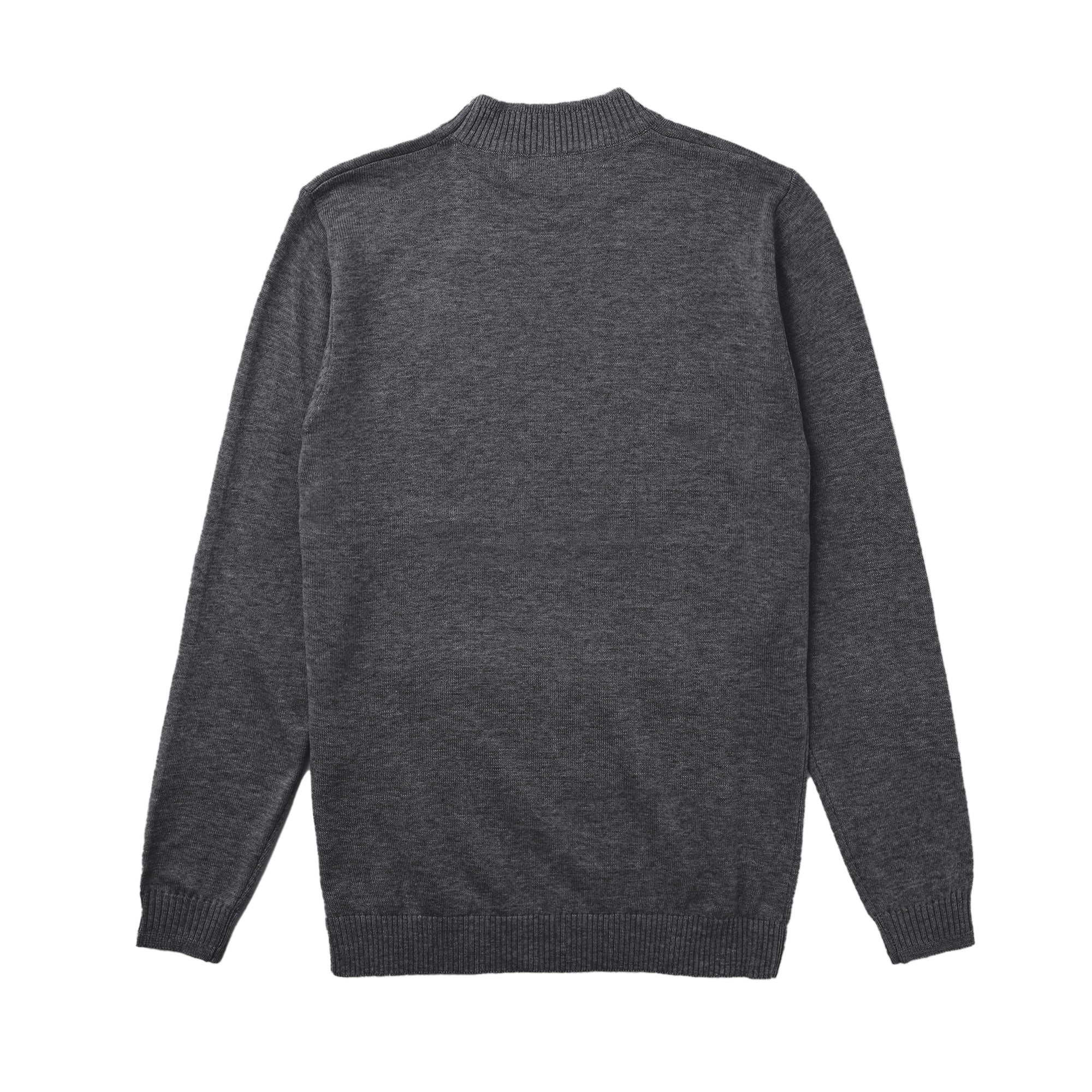 Lorenzo Franco Charcoal Cotton Blend Turtleneck Sweater