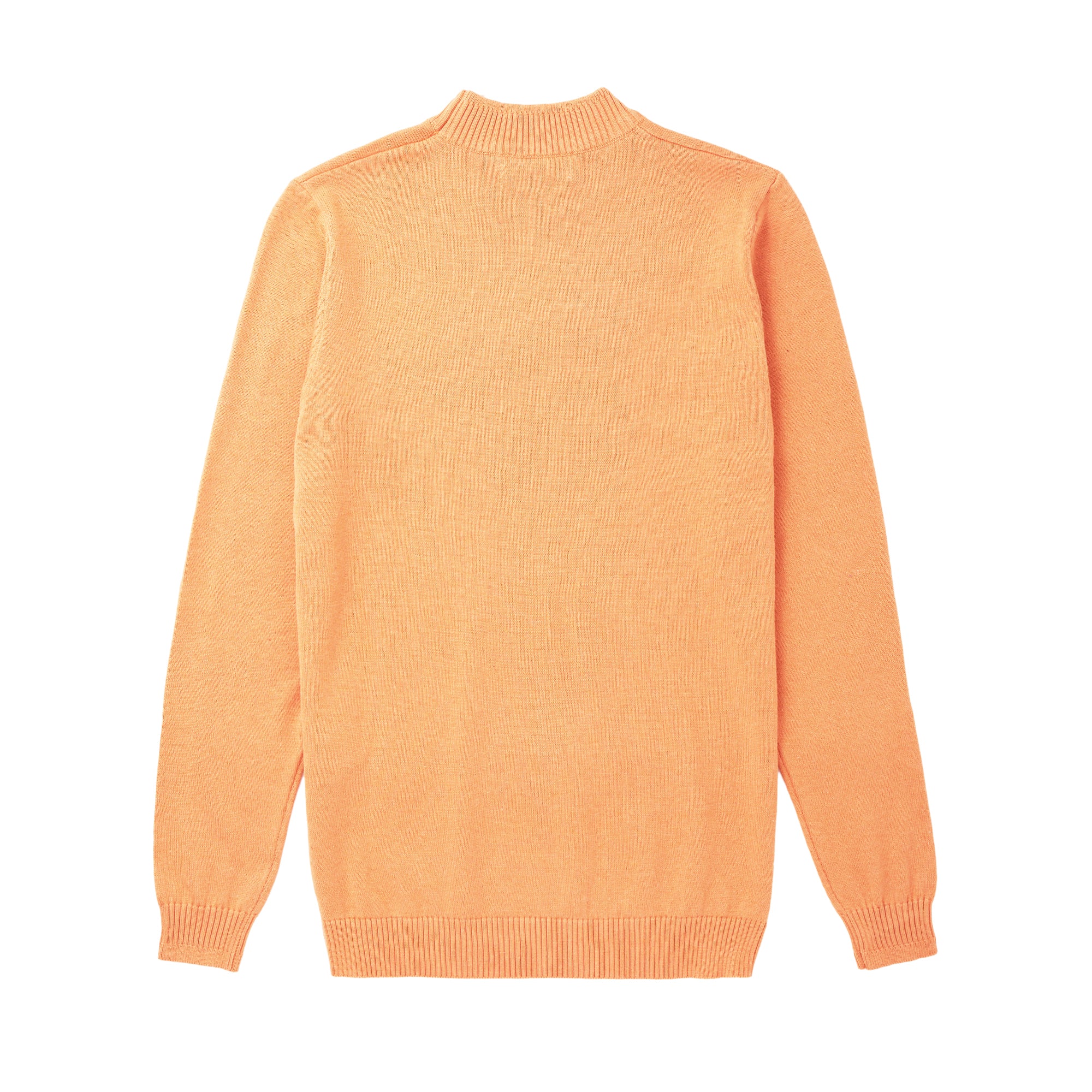 Lorenzo Franco Solid Melon Pullover Cotton Blend Mock Neck Sweater